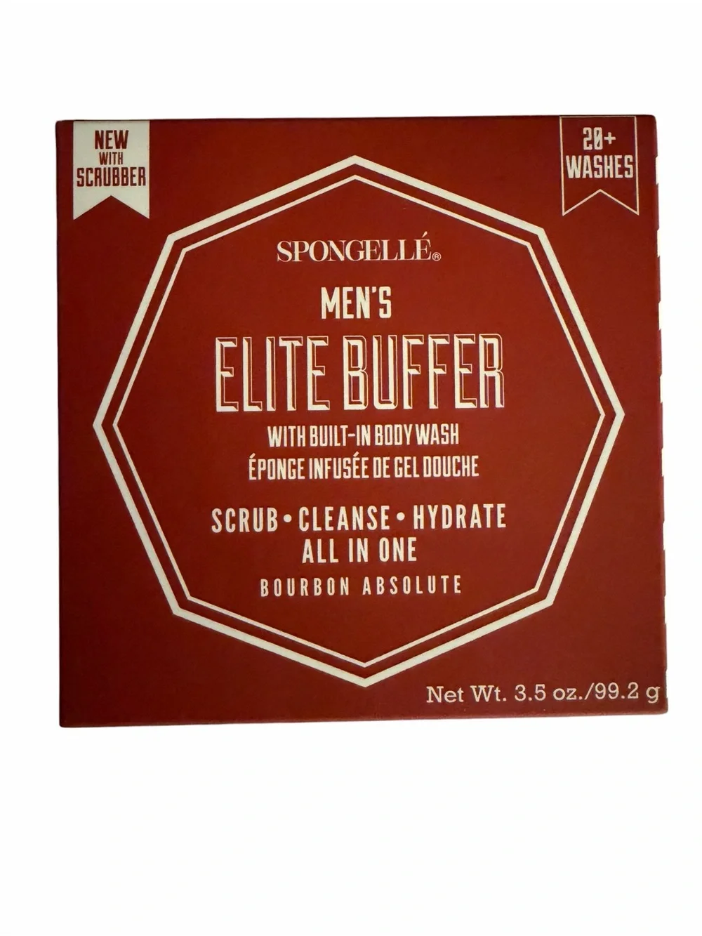 Spongelle Men’s Elite Buffer-Bourbon Absolute. New